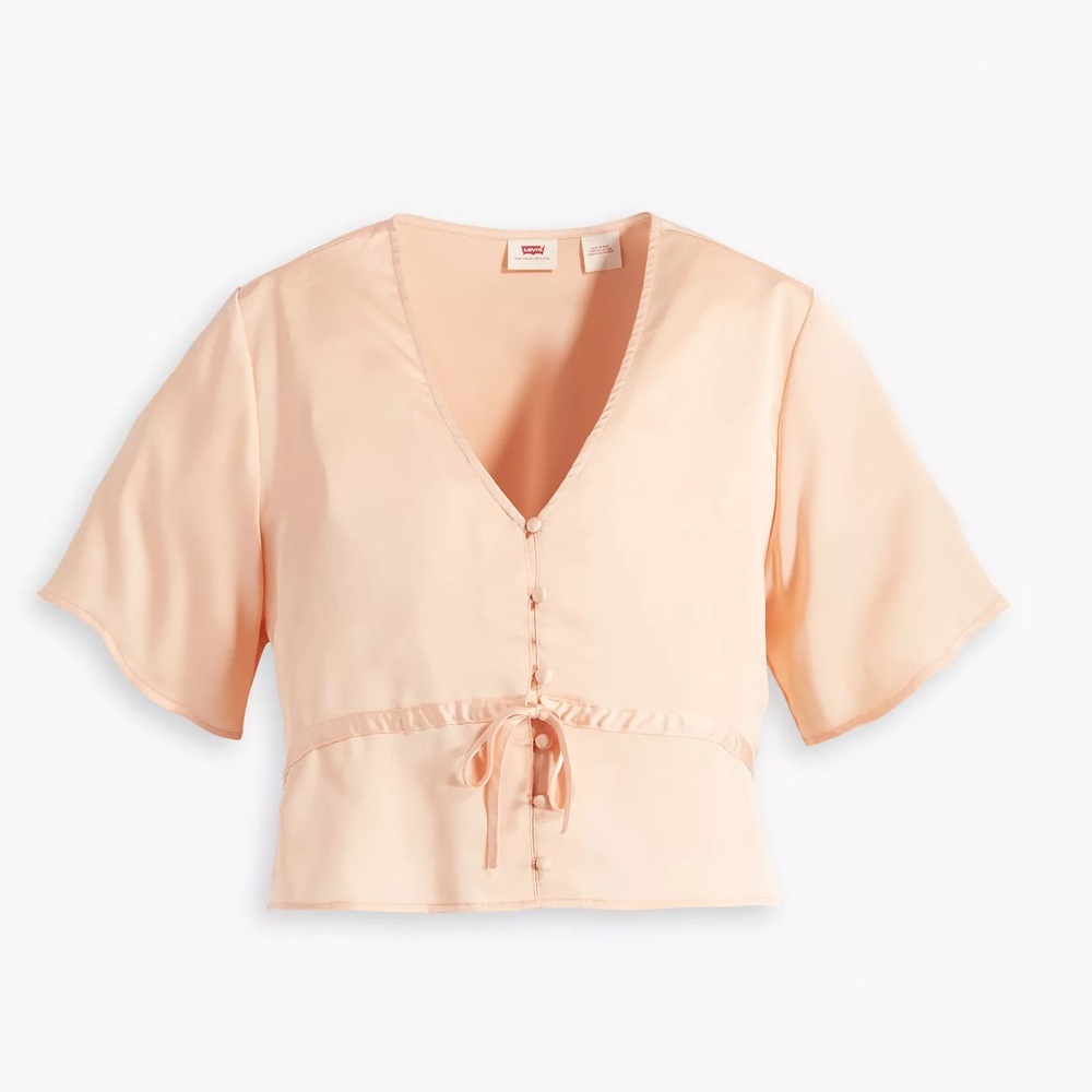 LEVI’S WOMEN LINDY SHORT SLEEVE BLOUSE NWOT - Picture 3 of 3